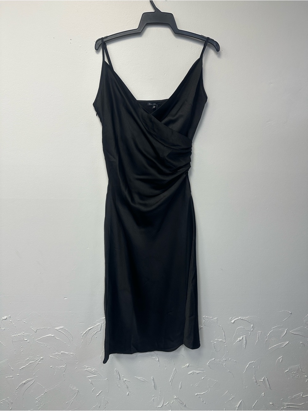 Black Draped Slip Dress - Women